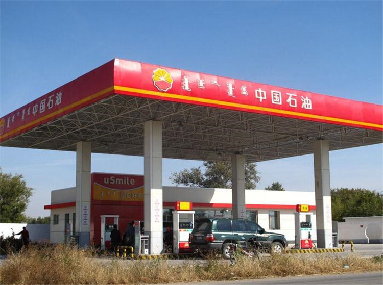 湖北加油站钢结构网架案例1